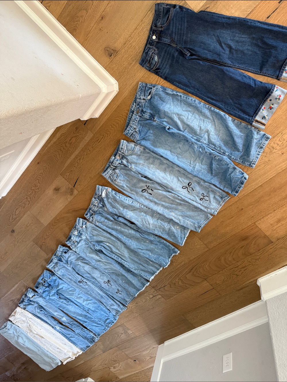 Cat & Jack Kids Jeans Bundle — Dark and Light Blue Denim